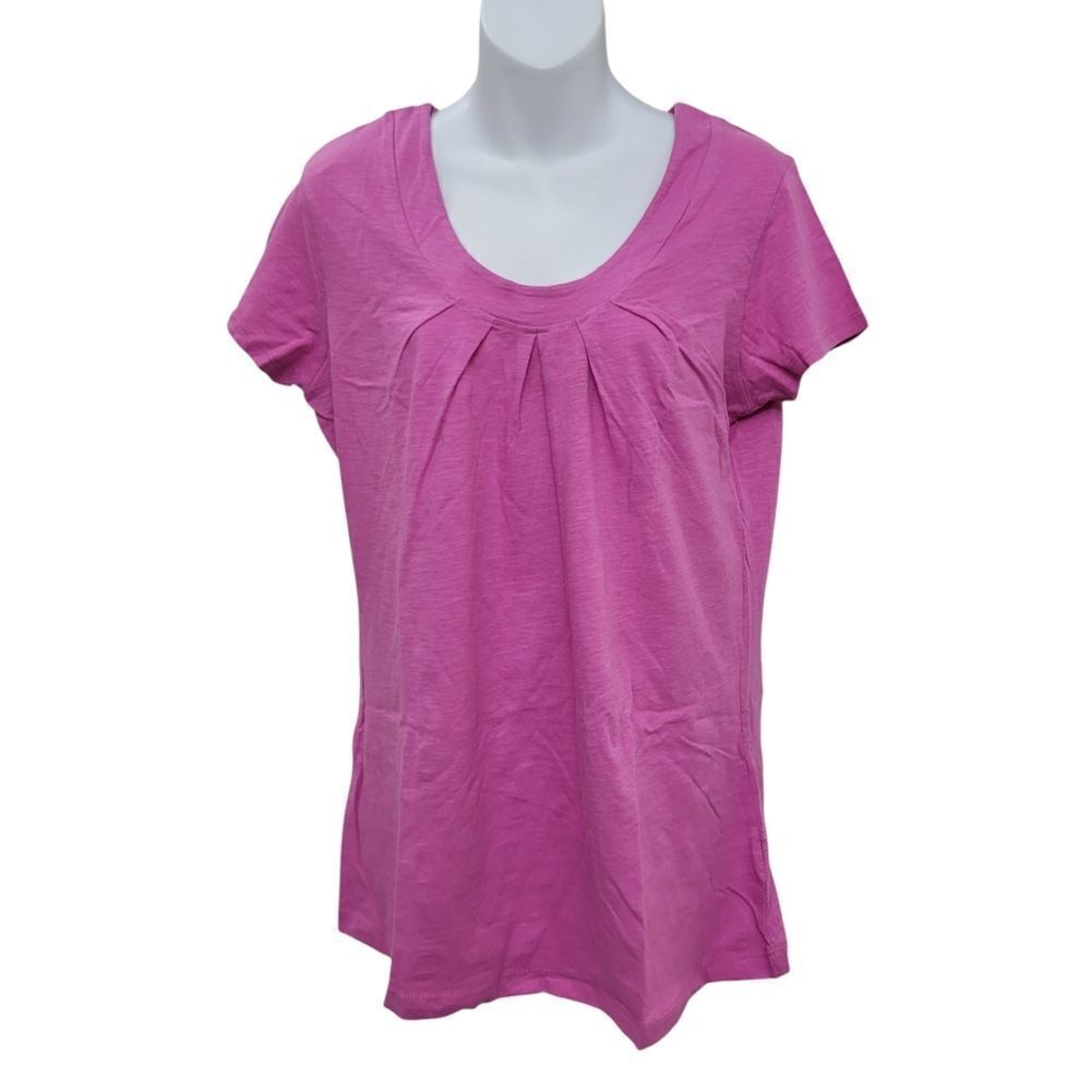 2/$20 Suzy Shier Pink Top Blouse Short Sleeve 100% CottonSize: Large